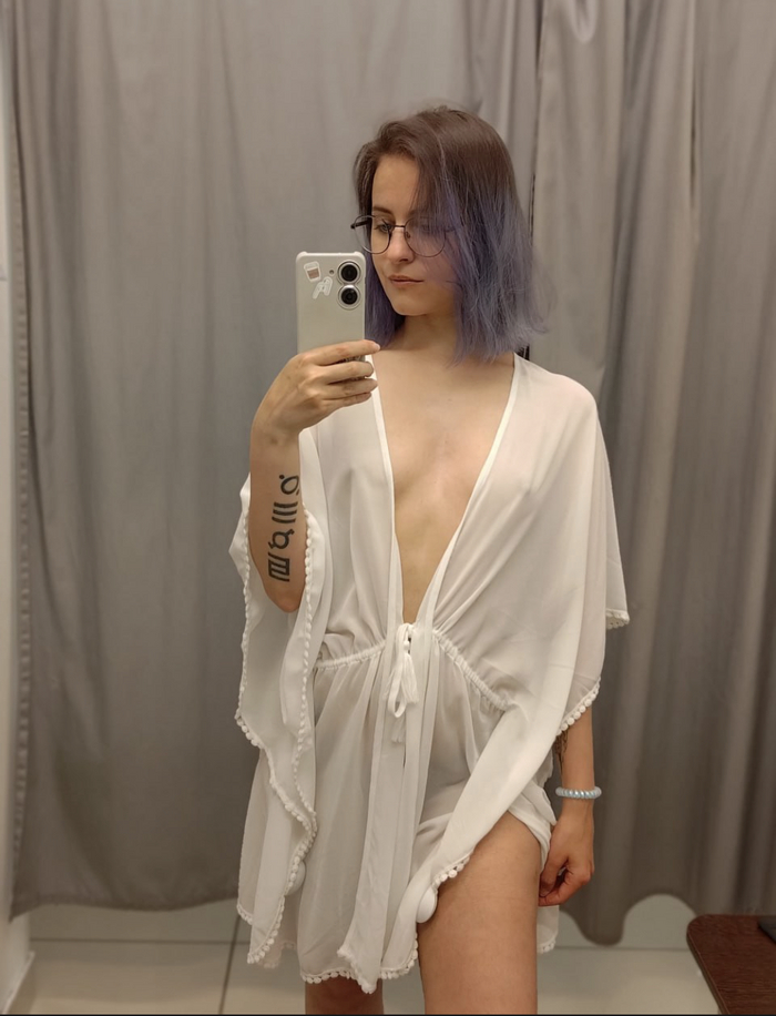 Choosing an outfit for me - NSFW, My, Survey, Erotic, Boobs, Colorful hair, Tattoo, Girl in glasses, Longpost, Girl with tattoo