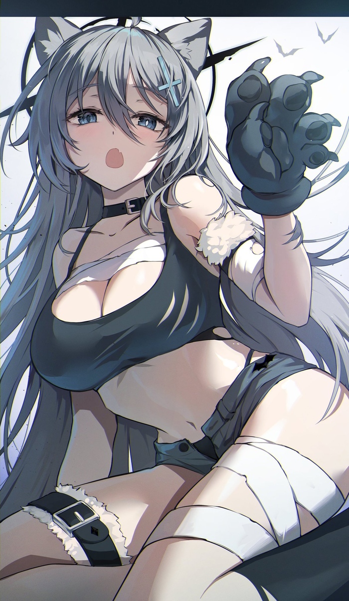 Shiroko - NSFW, Аниме, Anime Art, Shiroko Terror, Blue archive