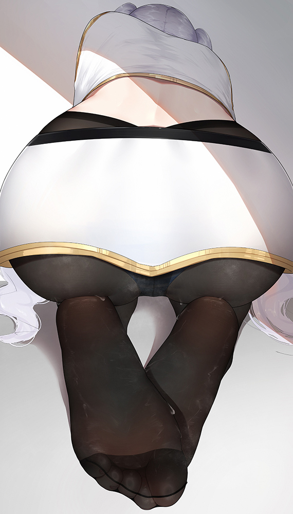 Good morning, people of high culture - NSFW, Art, Anime, Anime art, Hand-drawn erotica, Sousou no Frieren, Frieren, Foot fetish, Legs, Tights, Pantsu, Housemaid