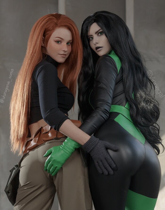 Shego and Kim - NSFW, Girls, Erotic, Underwear, Cosplay, Shego, Vinnegal, Sasha Holland, Longpost, The photo, Kim Five-with-plus