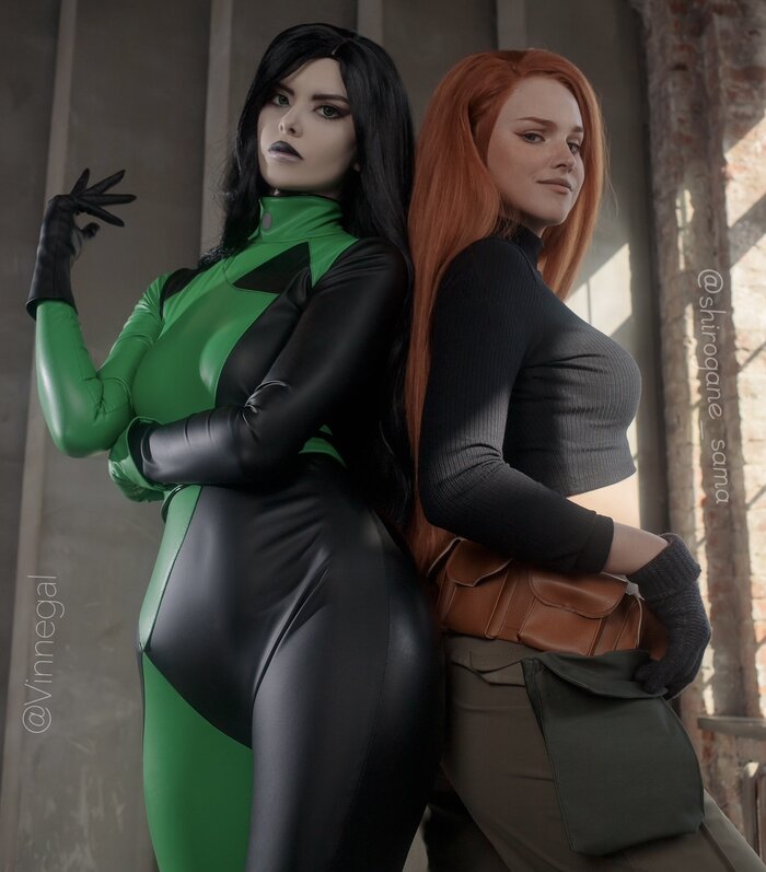 Shego and Kim - NSFW, Girls, Erotic, Underwear, Cosplay, Shego, Vinnegal, Sasha Holland, Longpost, The photo, Kim Five-with-plus