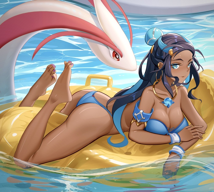 Nessa - NSFW, Anime art, Anime, Games, Pokemon, Nessa, Pokemon sword and shield