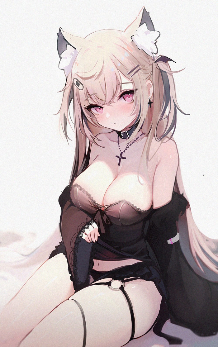 Fuwawa - NSFW, Anime art, Anime, Hololive, Virtual youtuber, Fuwawa Abyssgard