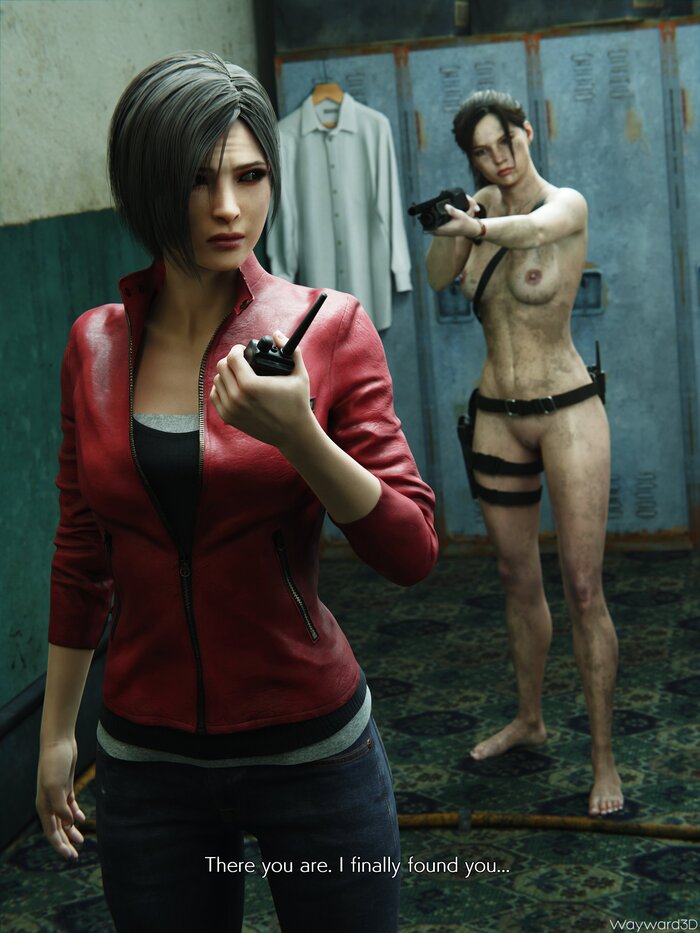 Like in a famous movie! - NSFW, Art, 3D, Games, Resident evil, Ada wong, Claire redfield, Girls, Bondage, Scotch, Rope, Cloth, Referral, Terminator, Weapon, Boobs, Erotic, Longpost, Resident Evil 2: Remake