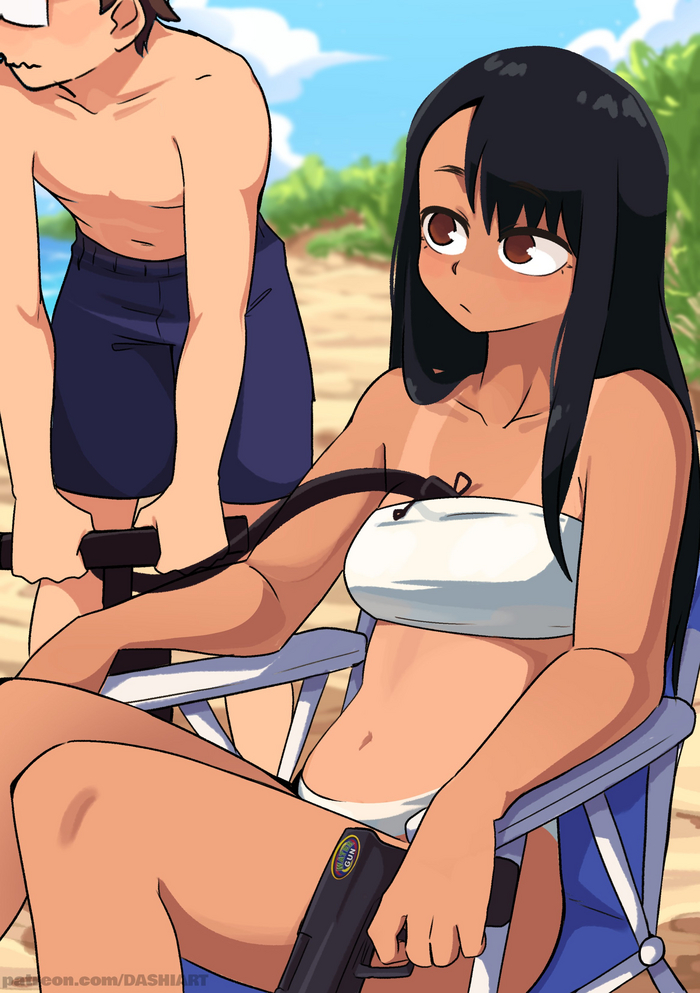 Continuation of the post Watermelons - NSFW, Anime art, Anime, Ijiranaide Nagatoro-san, Uzaki-Chan wa asobitai!, Uzaki Hana, Swimsuit, Reply to post, Longpost, Hayase nagatoro