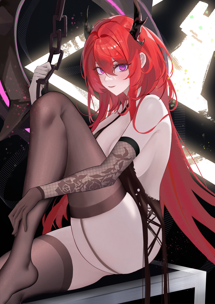 Surtr - NSFW, Anime art, Anime, Arknights, Surtr