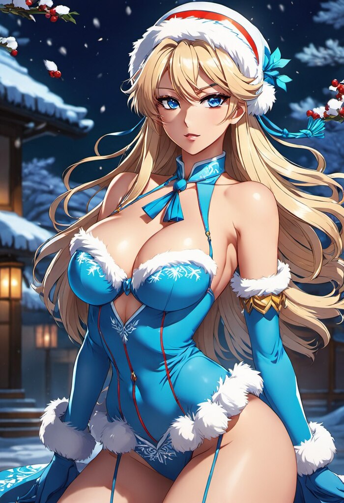 Anime Snow Maidens - NSFW, My, Anime, Snow Maiden, Neural network art, Art, Neural network Genera4, Longpost