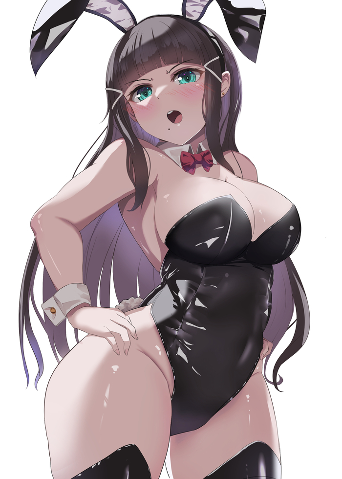 Here! I put it on! Are you satisfied?! - NSFW, Art, Anime, Anime art, Hand-drawn erotica, Love live! Sunshine !!, Kurosawa Dia, Bunnysuit