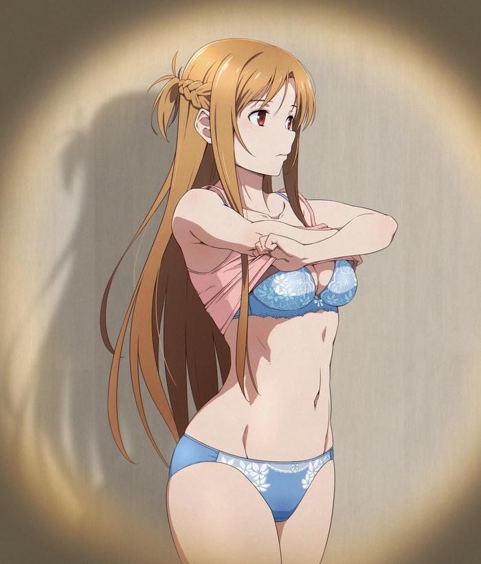 Yuuki Asuna - NSFW, Anime, Anime art, Boobs, Pantsu, Underwear, Stomach, Navel, Yuuki asuna, Sword Art Online