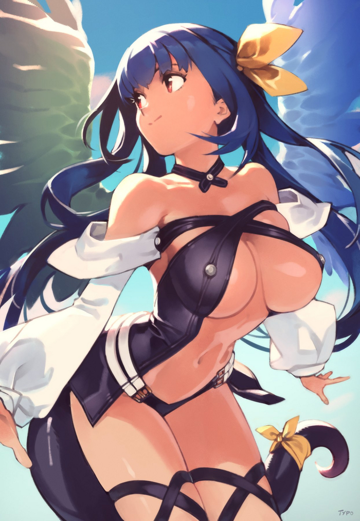 Dizzy - NSFW, Аниме, Anime Art, Арт, Девушки, Dizzy, Guilty Gear, Optionaltypo, Игры, Twitter (ссылка)