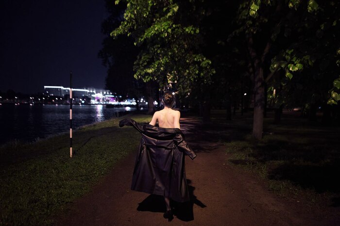 The Charm of Youth on a Midsummer Night - NSFW, Girls, Erotic, Girl with tattoo, Boobs, Heels, PHOTOSESSION, Tights, Colorful hair, Telegram (link)