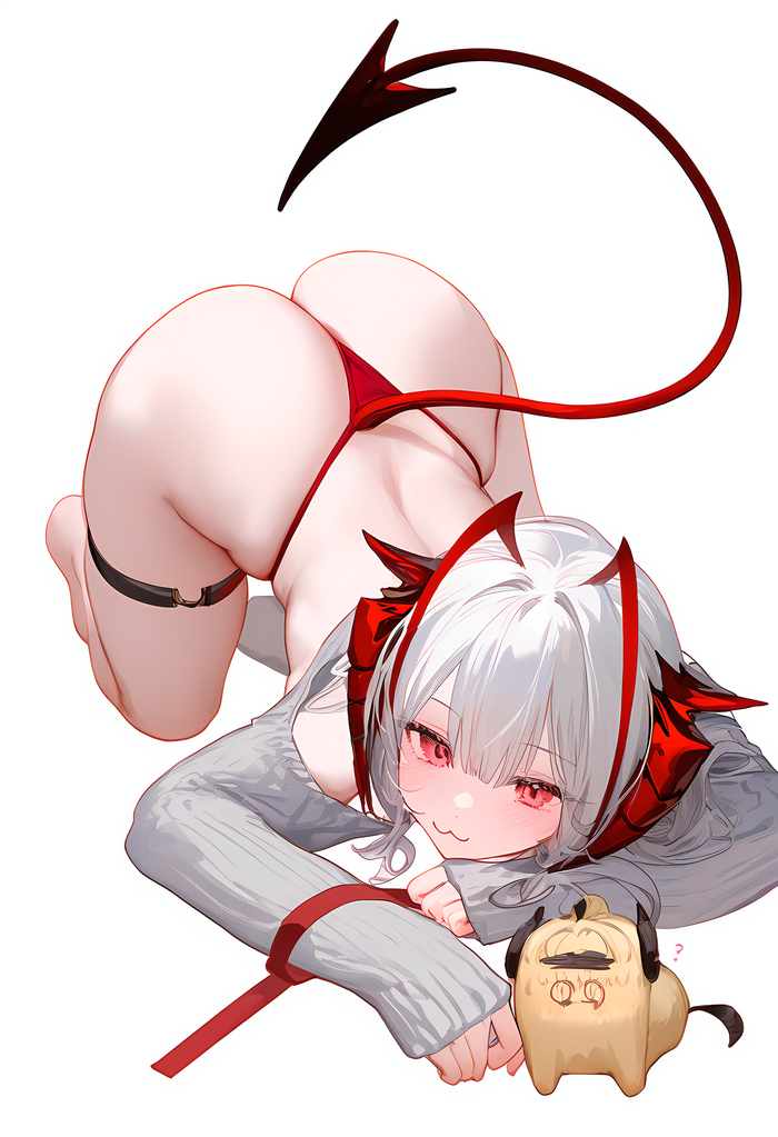 W (W) - NSFW, Anime art, Anime, Arknights, W (Arknights), Neural network art, Booty