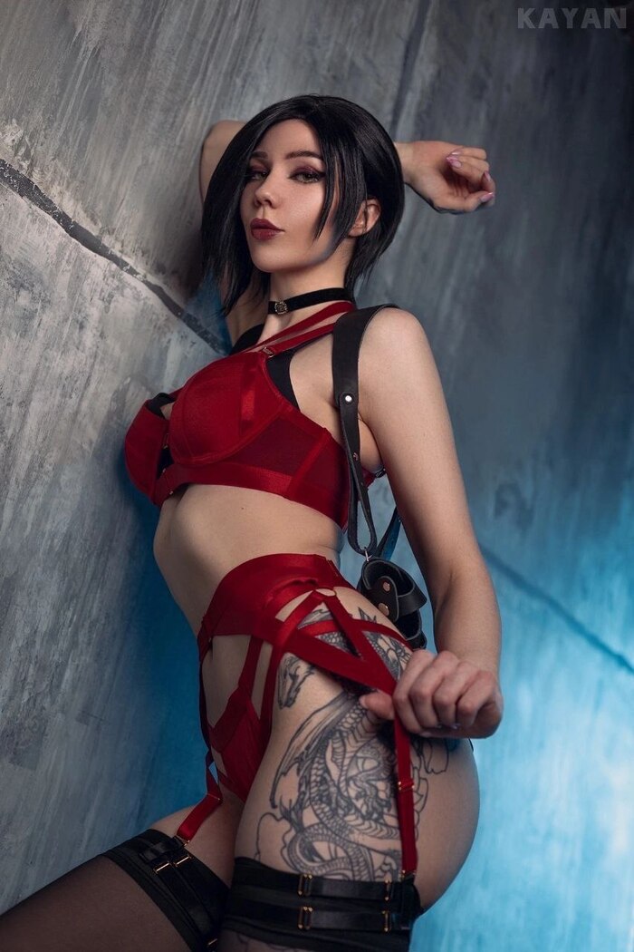 Ada Wong - NSFW, Girls, Longpost, Cosplay, Resident evil, Ada wong, Underwear, Stockings, High heels, The photo