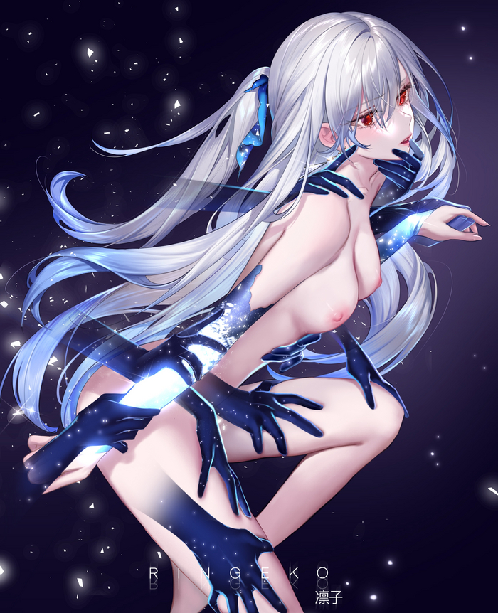 Reply to Jingliu's post - NSFW, Anime art, Games, Art, Honkai: Star Rail, Jingliu (Honkai: Star Rail), Ringeko, Hand-drawn erotica, Red eyes, Reply to post