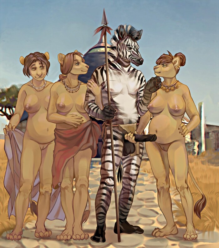 Не стесняйтесь, размножайтесь…(ц) - NSFW, Фурри, Антро, Furry Feline, Furry Lion, Furry Zebra, Furotica male, Furotica female, Tribal, Беременность, Кормление грудью, Йифф, Длиннопост