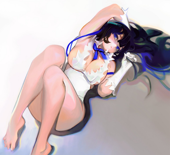 Гестия - NSFW, Anime Art, Аниме, Danmachi, Hestia, Twitter (ссылка)