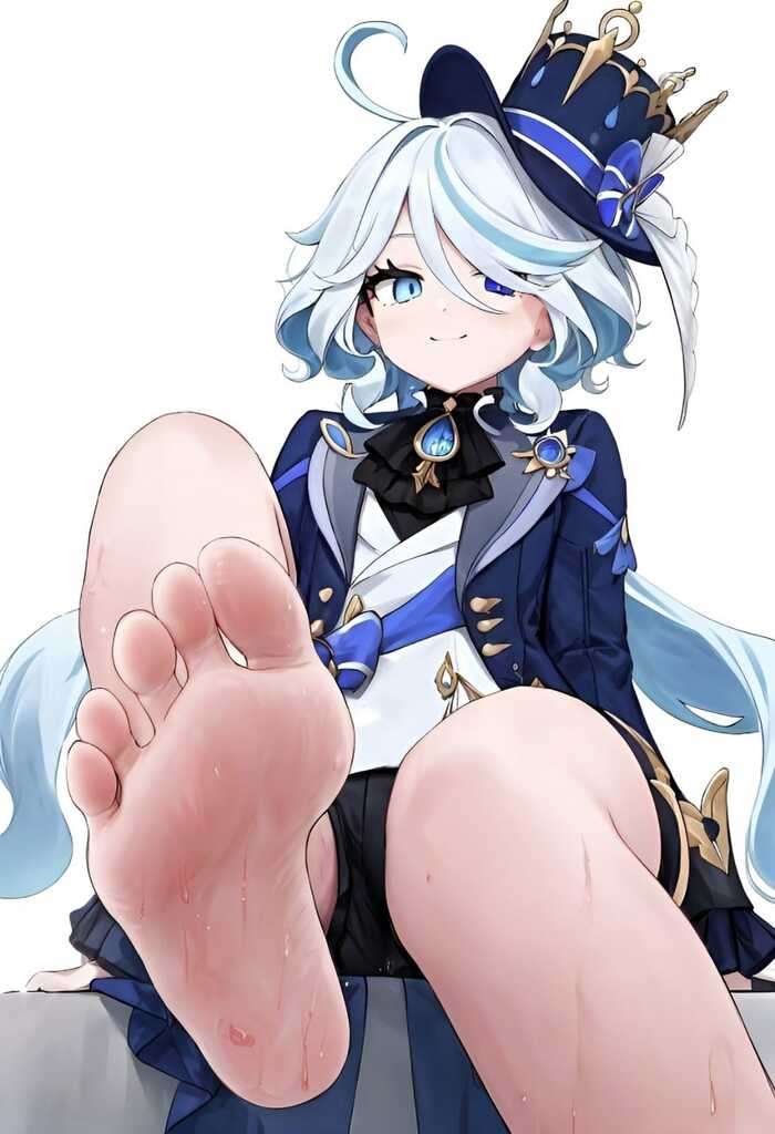 Furina - NSFW, Legs, beauty, Art, Genshin impact, Foot fetish, Anime art