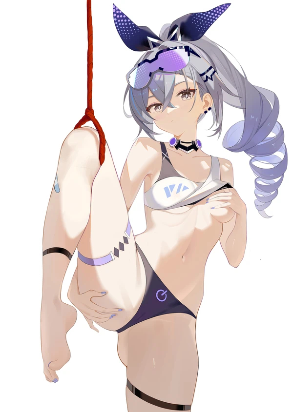 Silver wolf - NSFW, Anime Art, Аниме, Honkai: Star Rail, Silver Wolf (Honkai: Star Rail), Нижнее белье, Половые губы, Сиськи, Длиннопост