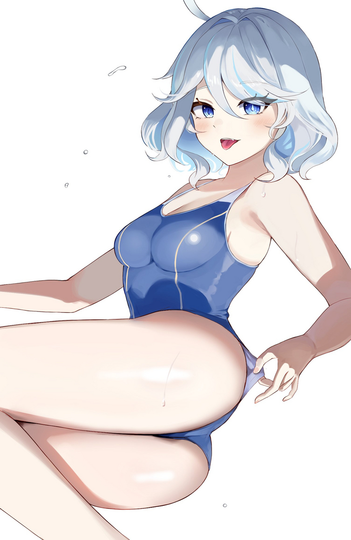 Furina - NSFW, Genshin impact, Furina (Genshin Impact), Art, Girls, Games, Anime art, Anime, Swimsuit, Booty, Hand-drawn erotica, Twitter (link)