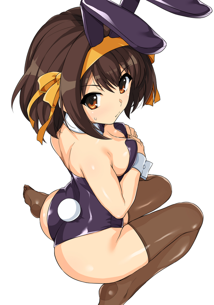 The bunny that was the first for many of us - NSFW, Anime, Anime art, Suzumiya Haruhi no Yuuutsu, Suzumiya haruhi, Bunnysuit, Bunny ears, Bunny tail, Stockings