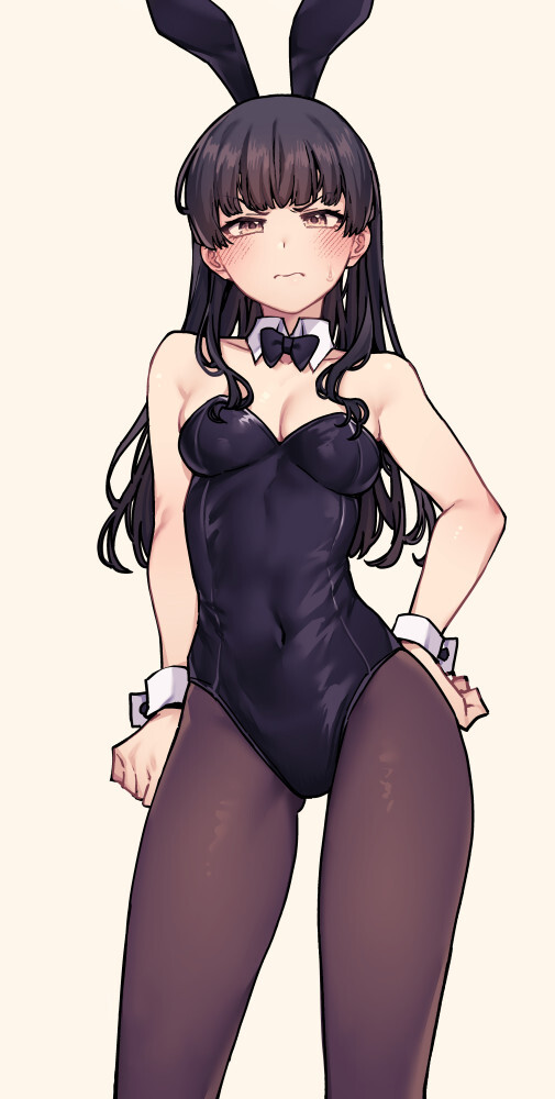 Embarrassed Bunny - NSFW, Idolmaster shiny colors, Mayuzumi fuyuko, Anime art, Bunnysuit, Bunny ears, Anime, Girls