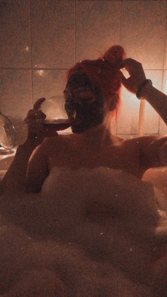 I decided to relax in the bathroom, how is the evening going for you? - NSFW, My, Bath, Girl with tattoo, Erotic, Aesthetics, beauty, Relaxation