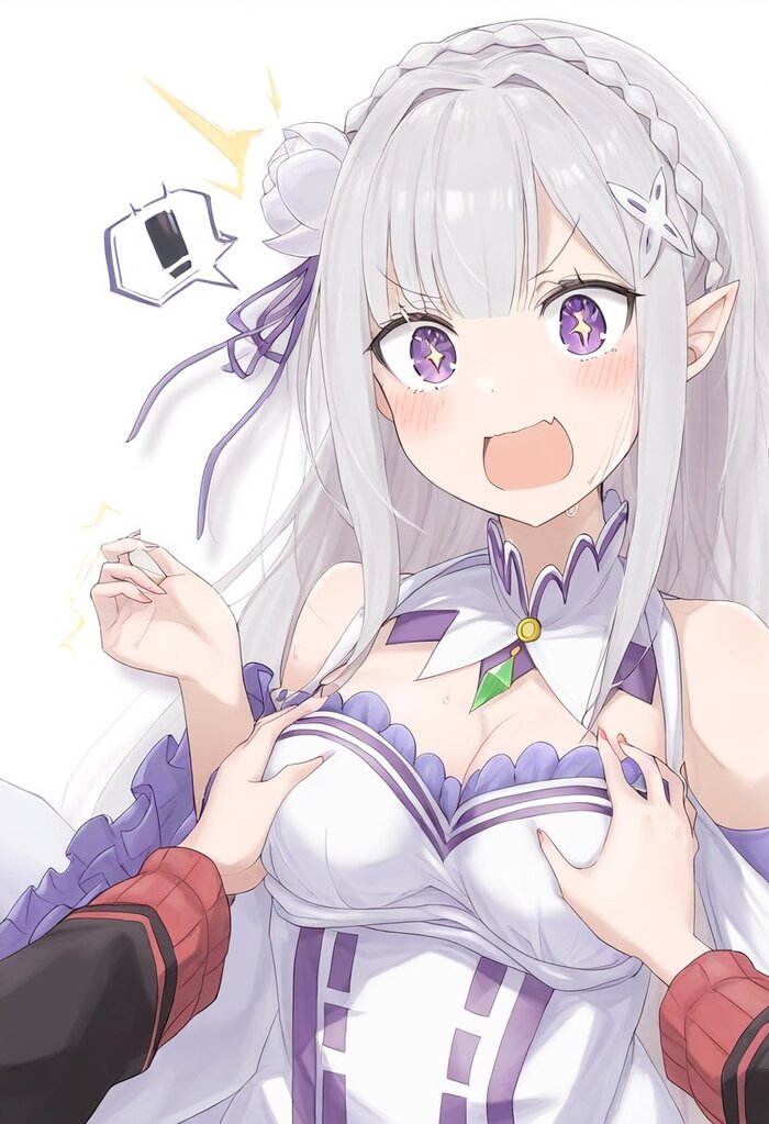 Compilation in the name of science, re:zero - NSFW, Anime, Anime art, Girls, Re: Zero Kara, Emilia, Echidna, Rem (Re: Zero Kara), Ram (Re: Zero Kara), Longpost, Elves, Neural network art