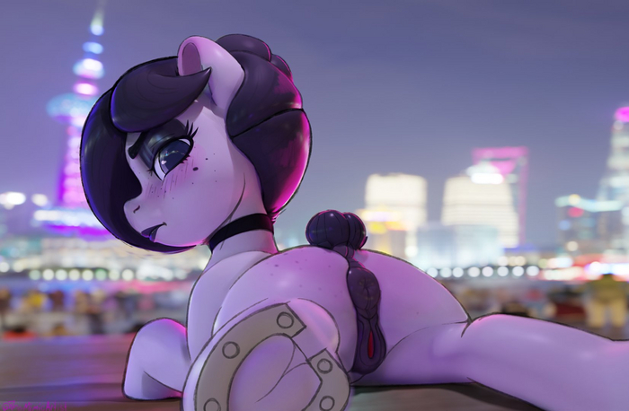 And what are you staring at, um? - NSFW, My little pony, PonyArt, MLP Explicit, MLP anatomically correct, Original character, Choker