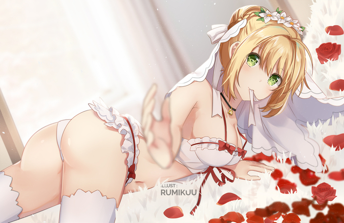 Glutton Saber - NSFW, Erotic, Saber, Fate, Anime art, Anime, Nero claudius