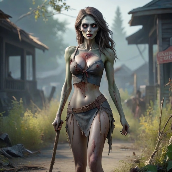 Zombie girls from neural networks - NSFW, My, Strange humor, Rave, Zombie, Girls, Humor, Longpost