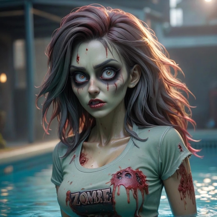 Zombie girls from neural networks - NSFW, My, Strange humor, Rave, Zombie, Girls, Humor, Longpost