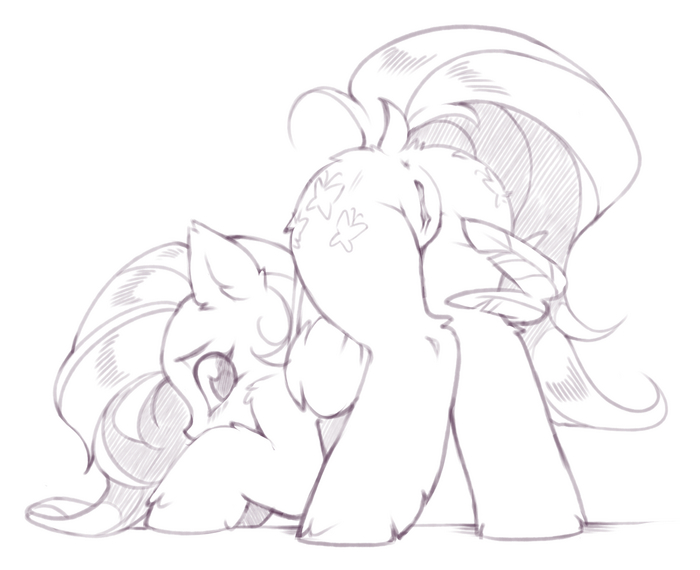 Caress here - NSFW, My little pony, Fluttershy, MLP Explicit