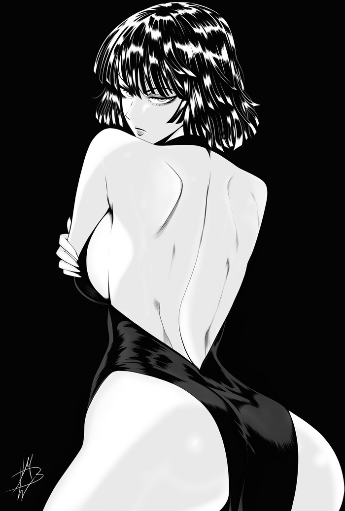 Продолжение поста «Фубуки» - NSFW, Арт, Аниме, Anime Art, Onepunchman, Fubuki, Mostlybluewyatt, Рисованная эротика, Twitter (ссылка), Ответ на пост, Длиннопост