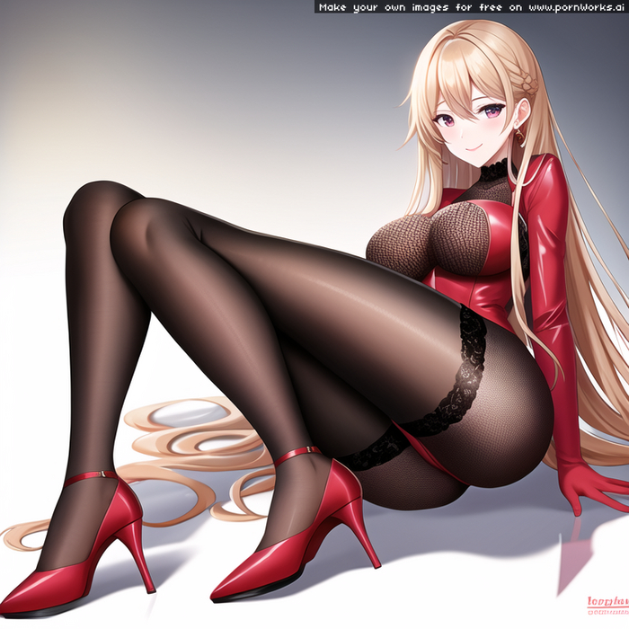 Oh, what legs, how good! - NSFW, My, Anime, Original character, Erotic, Нейронные сети