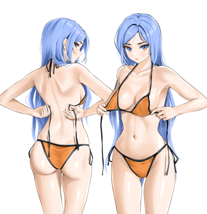 Minah - NSFW, Anime art, Anime, Chaesu, Minah, Swimsuit