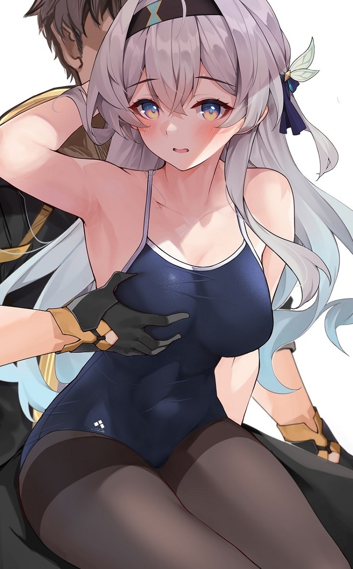 Touching Sveta - NSFW, Firefly (Honkai: Star Rail), Pixiv, Anime art, Anime, Honkai: Star Rail, Tights, Hips, Caelus (Honkai: Star Rail), Longpost