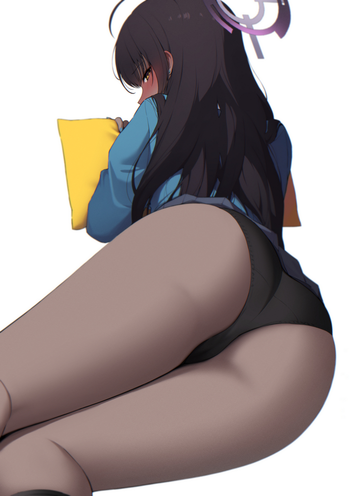 Choopersik - NSFW, Anime, Anime art, Booty, Pantsu, Kakudate karin, Blue archive