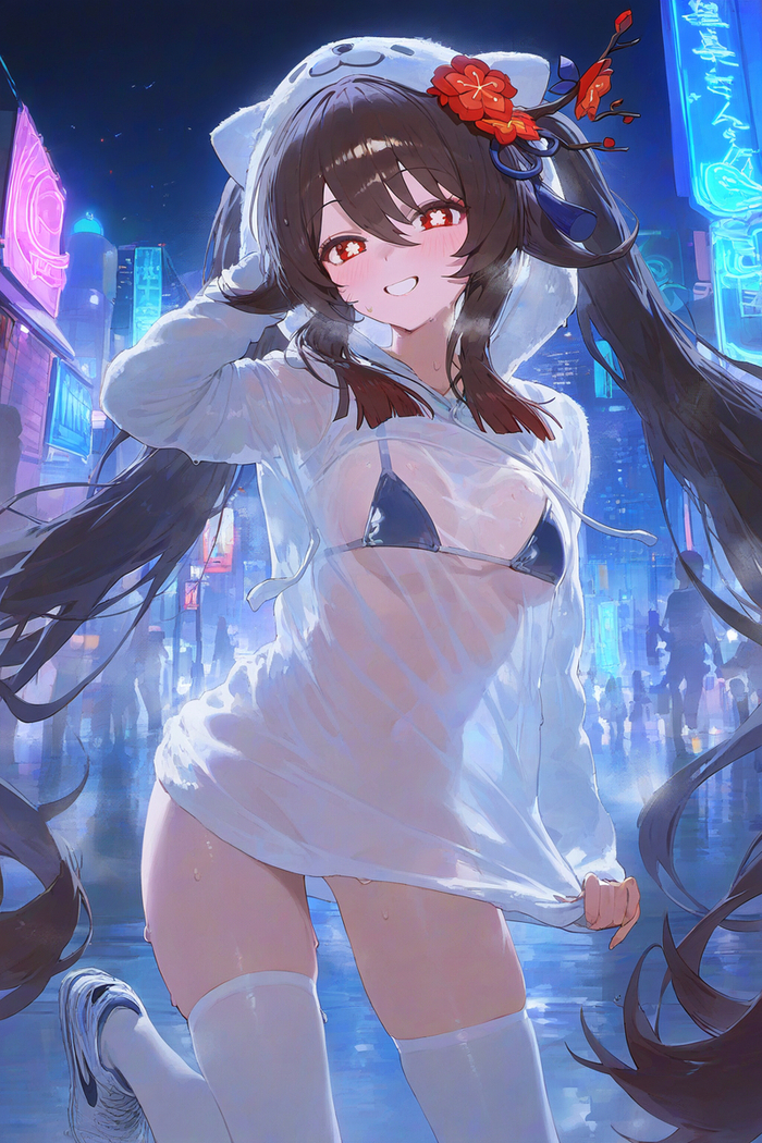 HuTao - NSFW, Hu Tao (Genshin Impact), Genshin impact, Anime art, Neural network art, Anime, Telegram (link)