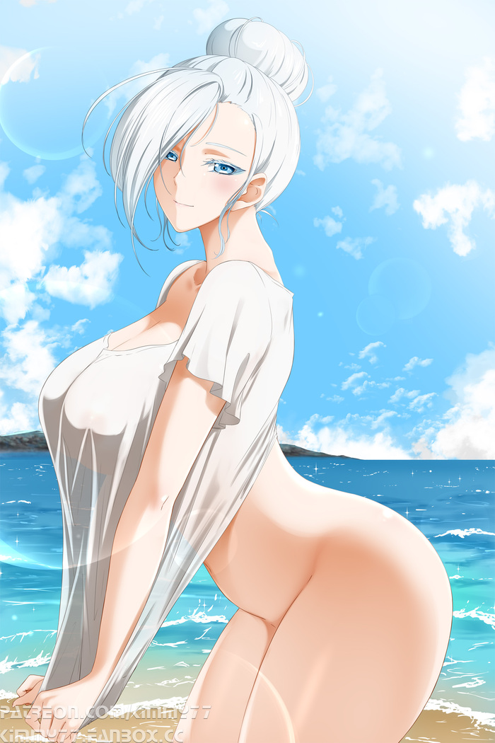 Beautiful Winter - NSFW, RWBY, Anime art, Swimsuit, Hips, Anime, Pixiv, Boobs, Kimmy77, Winter Schnee, Longpost