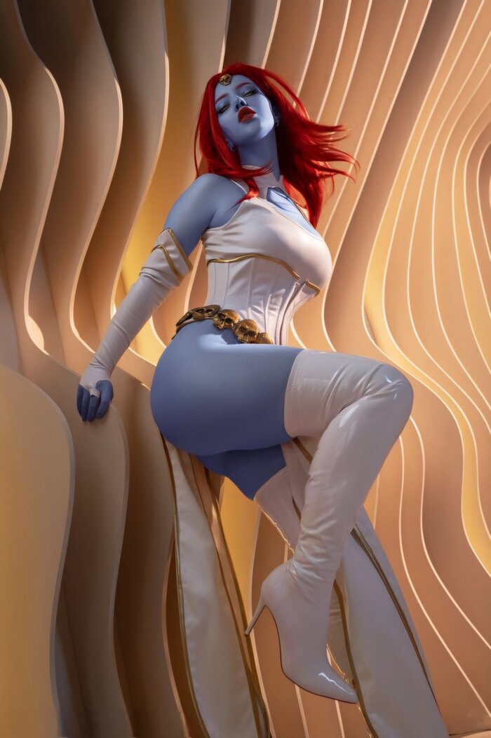 Mystique (LadaLyumos) - NSFW, The photo, PHOTOSESSION, Cosplay, Cosplayers, Mystic, Marvel, Boobs, Booty, Lada Lyumos, Longpost