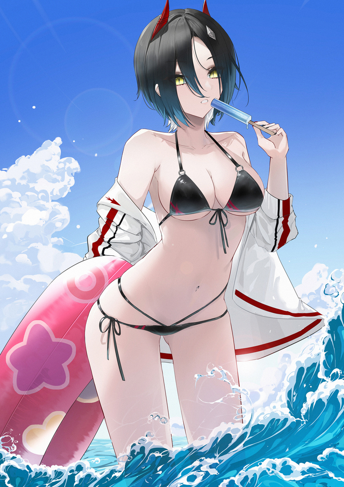 Ulrich von Hutten - NSFW, Anime art, Anime, Azur lane, Ulrich Von Hutten (Azur Lane), Swimsuit