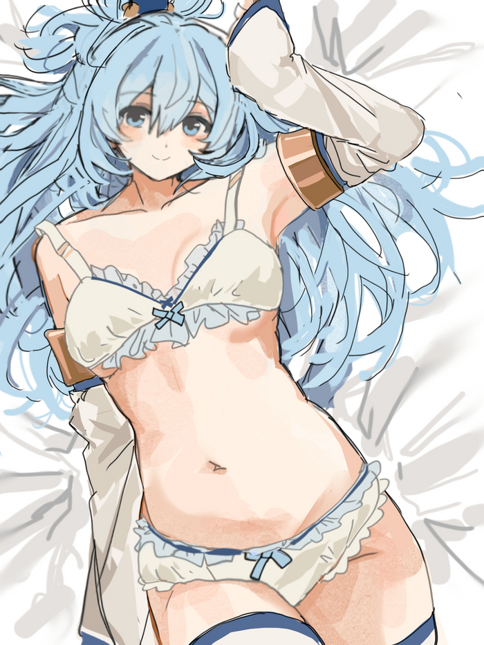 All yours - NSFW, Anime, Anime art, Konosuba, Aqua, Underwear, Longpost