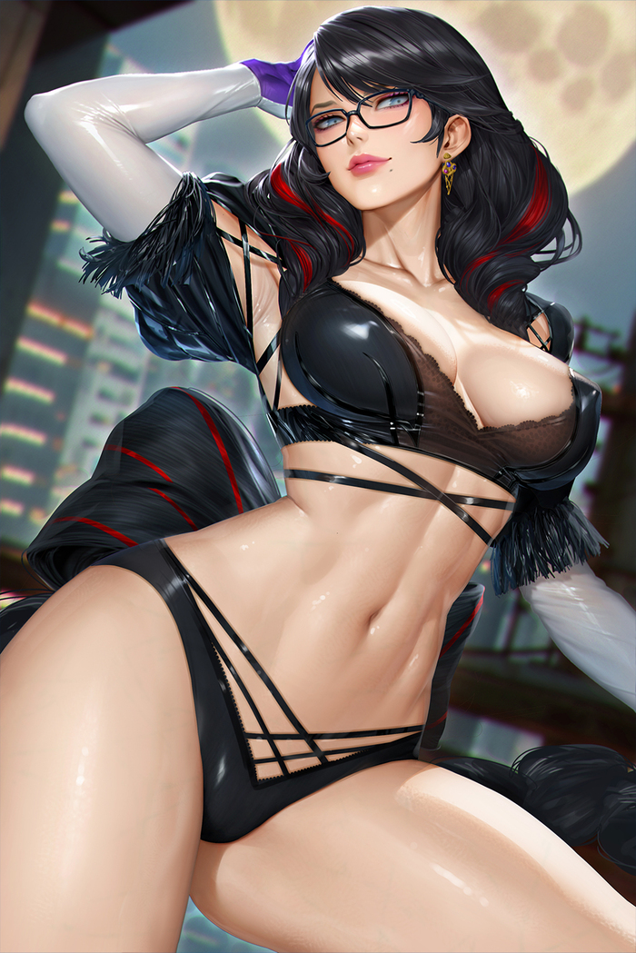 Продолжение поста «Байонетта» - NSFW, Neoartcore, Арт, Аниме, Anime Art, Bayonetta, Game Art, Игры, Очки, MILF, Рисованная эротика, Эротика, Ответ на пост