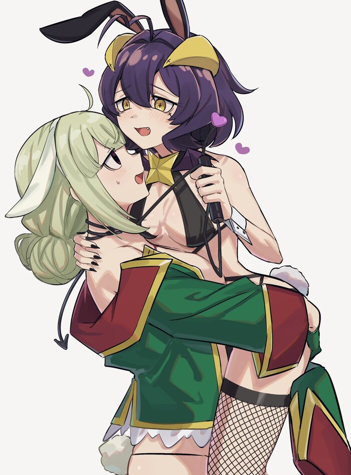 Baiser & Leoparde - NSFW, Anime art, Anime, Friend, Yuri, Mahou Shoujo ni akogarete, Magia Baiser, Araga Kiwi, Twitter (link)