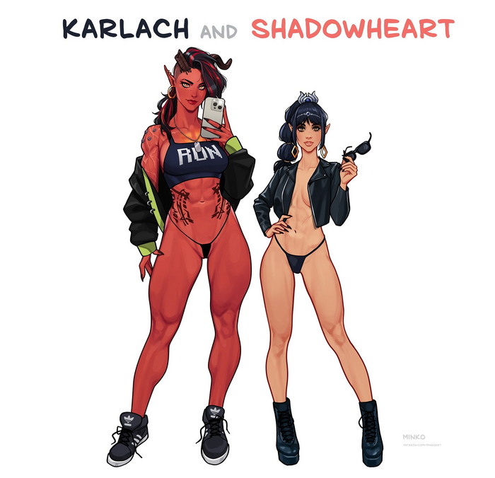 Carlach and Shadowhart - NSFW, Games, Art, Erotic, Baldur’s Gate 3, Karlach (Baldurs Gate 3), Shadowheart