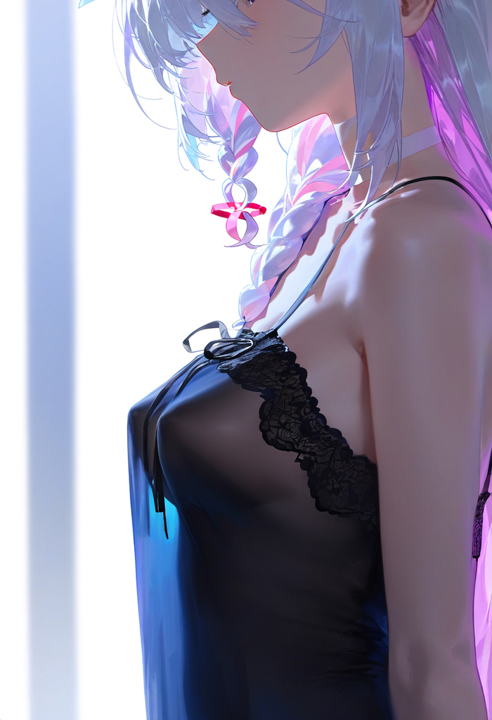 Transparent - NSFW, Anime, Anime art, Plana, Blue archive, Hand-drawn erotica, Peignoir, Neural network art