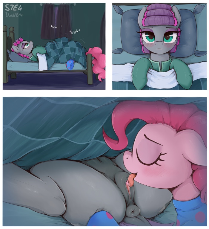 - Pinkie, I think sleeping pills don't work LIKE that... - NSFW, My little pony, PonyArt, MLP Explicit, MLP anatomically correct, MLP Lesbian, Pinkie pie, Maud pie, Shipping, Dosh