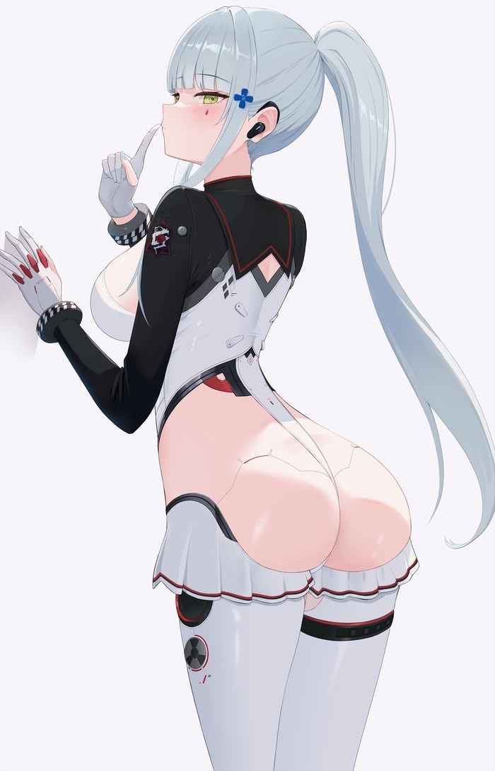 Hk416 - NSFW, Anime Art, Аниме, Girls Frontline, Hk416, Попа