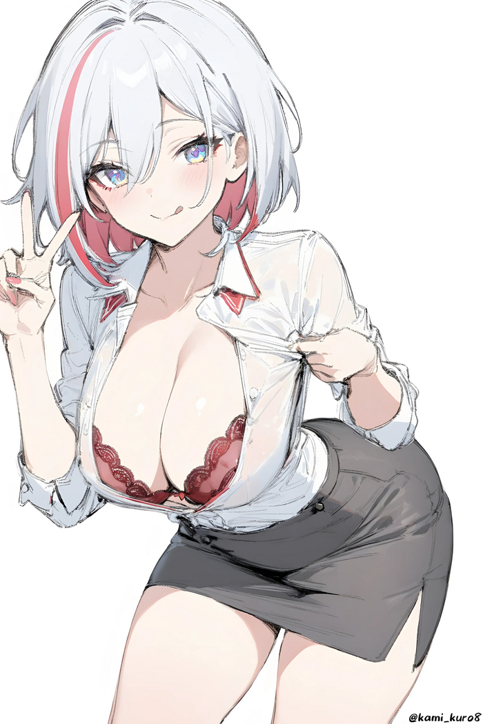 How about a non-business meeting? - NSFW, Anime, Anime art, Topaz (Honkai: Star Rail), Honkai: Star Rail, Bra, Boobs, Neural network art