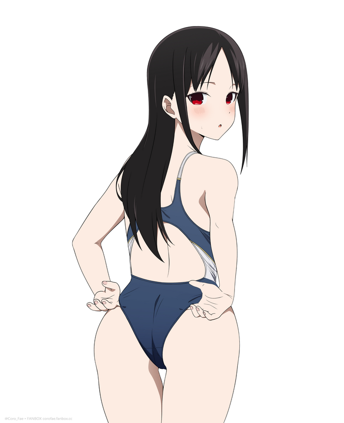 Kaguya - NSFW, Coro Fae, Shinomiya kaguya, Anime, Anime art, Pixiv, Booty, Swimsuit, Red eyes, Kaguya-Sama wa Kokurasetai